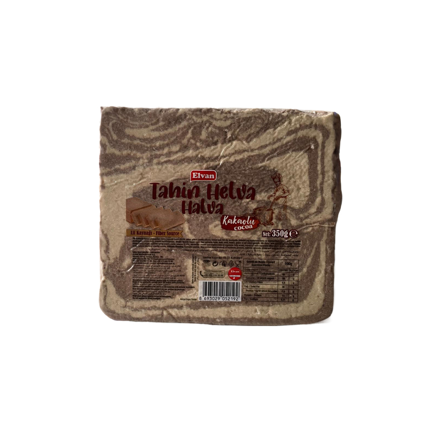 Elvan Cocoa Tahini Halva 350 Gram (1 Box) - 3