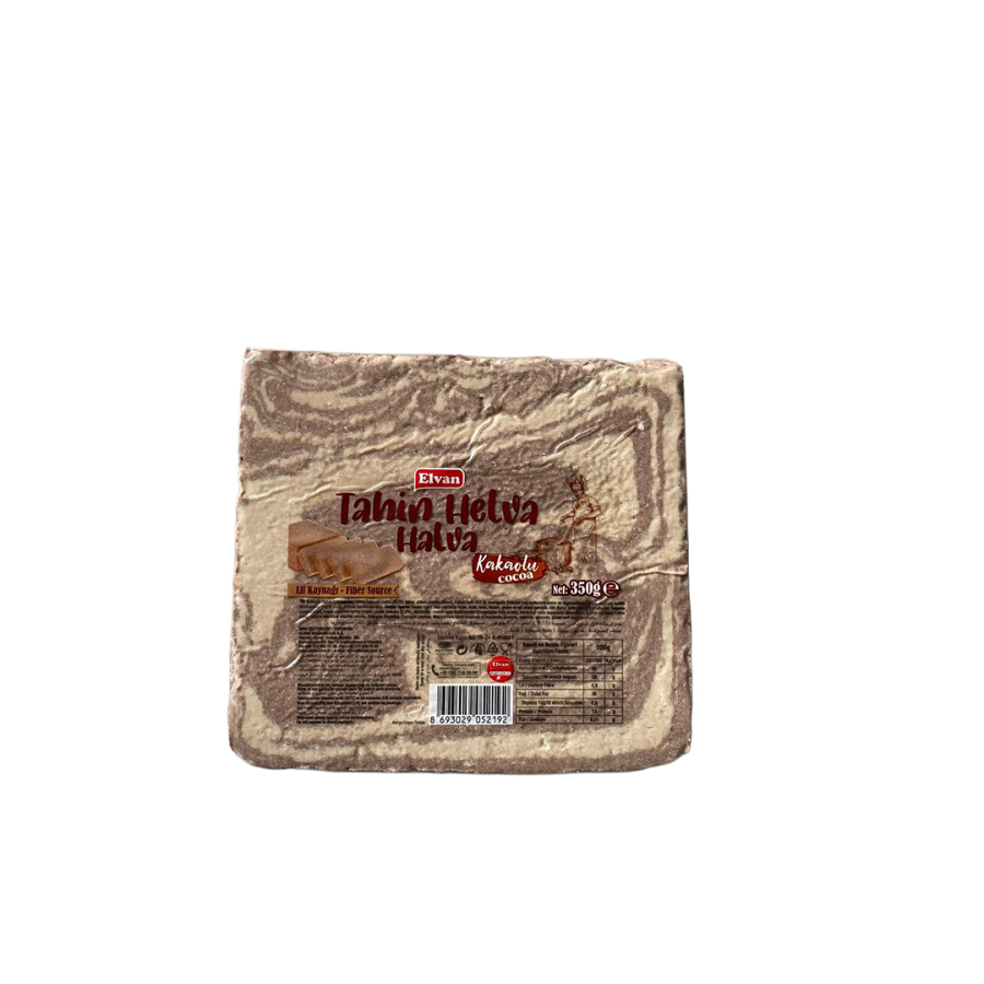 Elvan Cocoa Tahini Halva 350 Gram (1 Box) - 1
