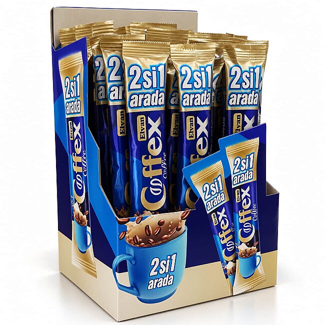 Coffex 2'si 1 Arada Hazır Kahve 20 Adet 12 Gr. (1 Kutu) - Coffex