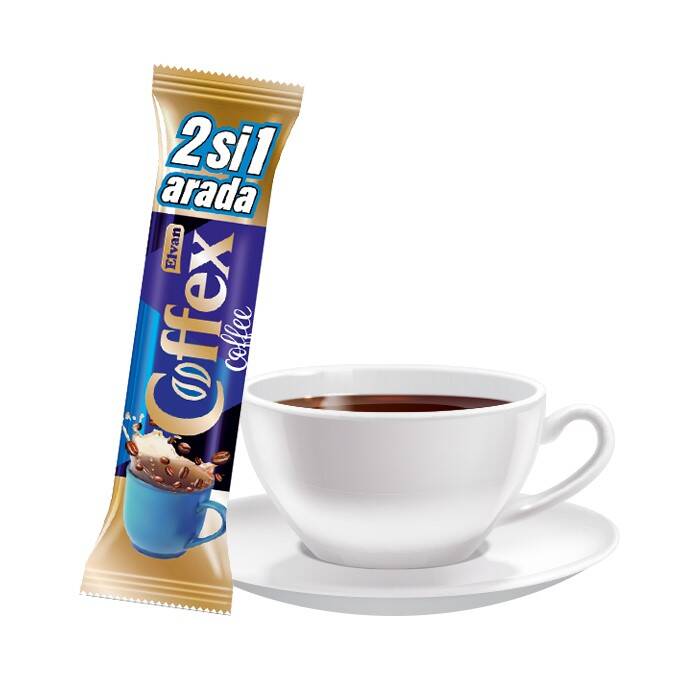 Elvan Coffex 2 si 1 Arada Hazır Kahve 12 Gr. (1 Kutu) - 3