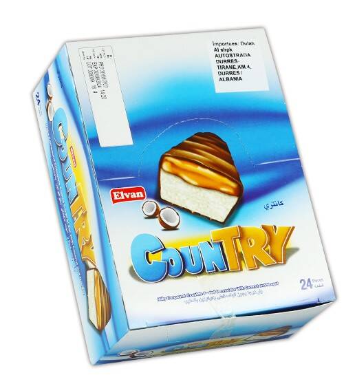 Elvan Country Coconut Bar 18 Gr. 24 Pieces (1 Pack) - 4