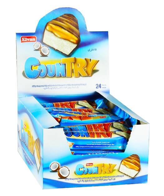 Elvan Country Coconut Bar 18 Gr. 24 Pieces (1 Pack) - 3