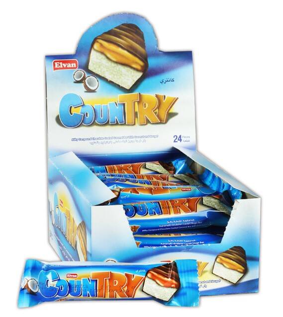 Elvan Country Coconut Bar 18 Gr. 24 Pieces (1 Pack) - 1
