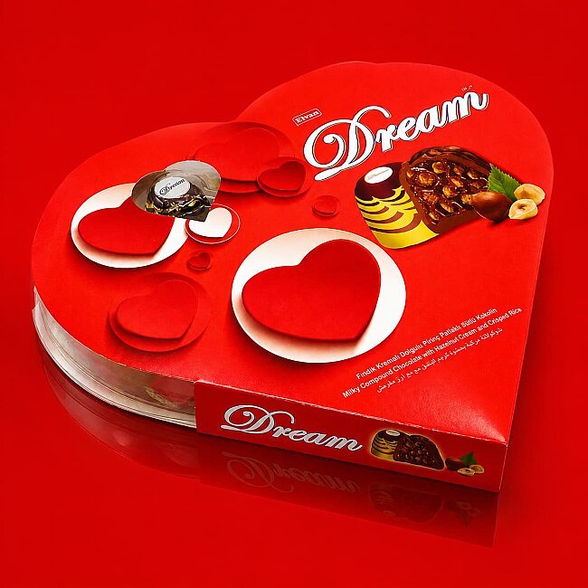 Elvan Dream Fındıklı Çikolata 124 Gr. (1 Kalp Kutu) - 2
