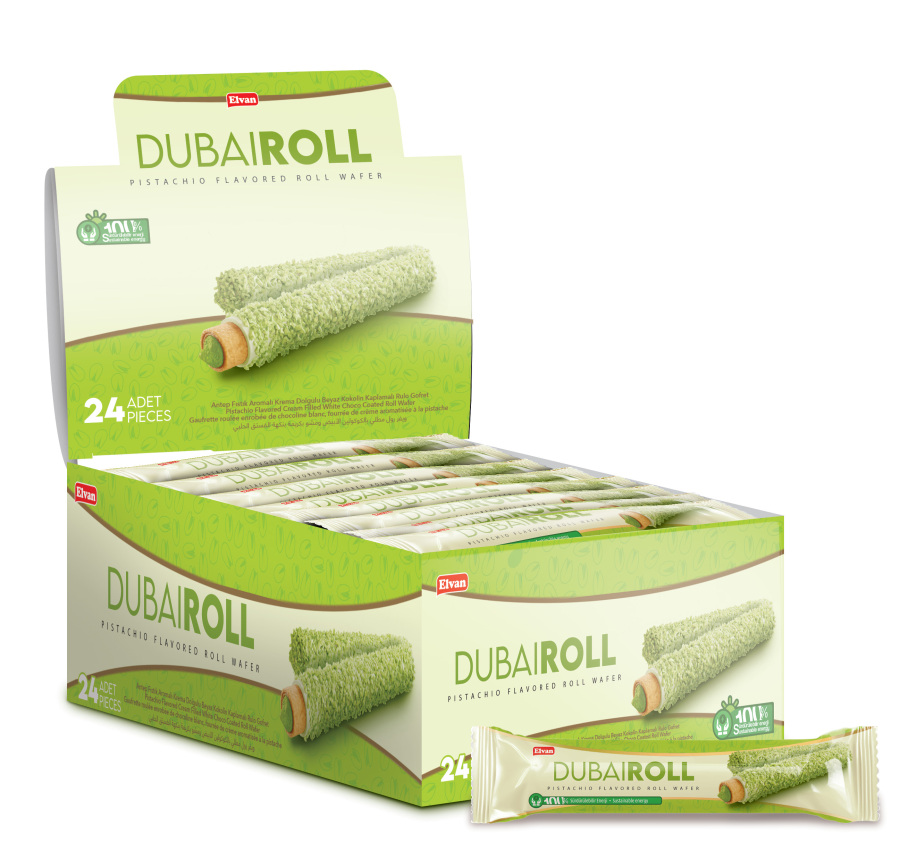 Elvan Dubai Roll Gofret 18 Gr. 24 Adet (1 Kutu) - 1