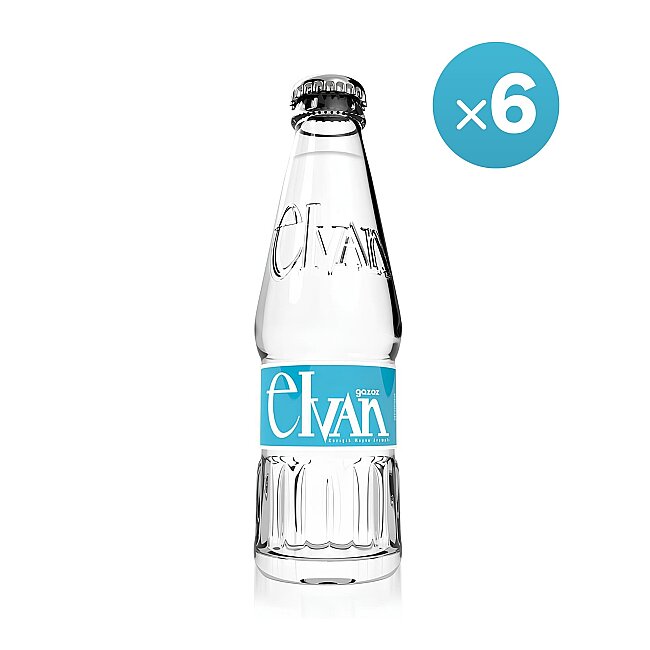 Elvan Gazoz Karışık Meyve Aromalı 250 ml 6 lı Paket Cam Şişe - Elvan