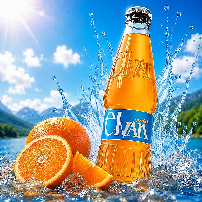 Elvan Gazoz Portakallı 250 ml 6 lı Paket Cam Şişe - 3
