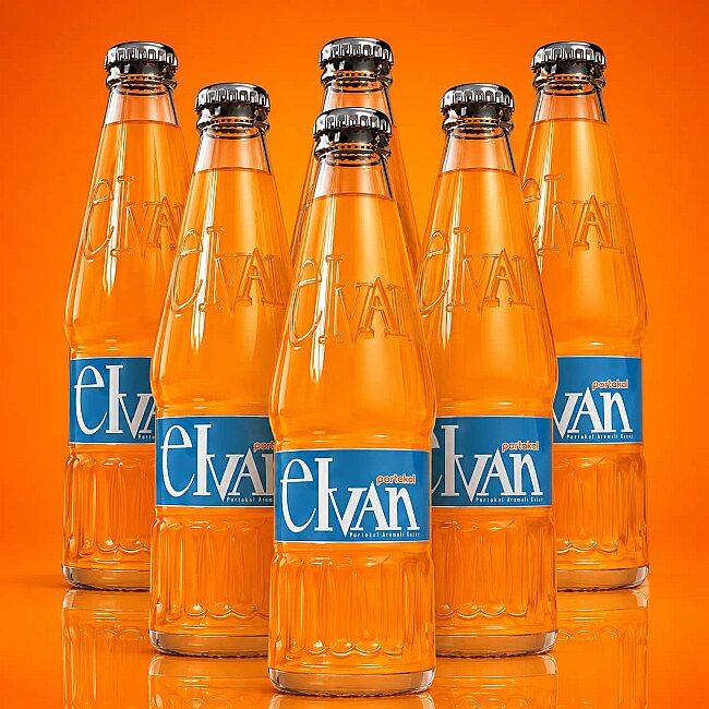 Elvan Gazoz Portakallı 250 ml 6 lı Paket Cam Şişe - 2