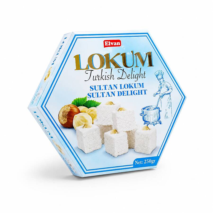 Elvan Hazelnut Sultan Turkish Delight 250 Gr. (1 package) - 1
