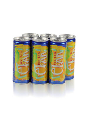 Elvan Ice Tea Teneke Kutu Limon Aromalı Soğuk Çay 6'lı Paket 250 Ml - 1