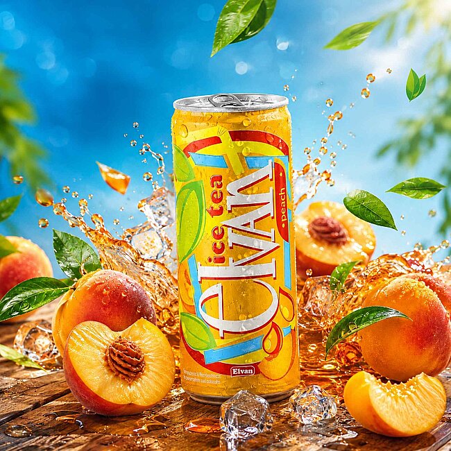 Elvan Ice Tea Teneke Kutu Şeftali Aromalı Soğuk Çay 6'lı Paket 250 Ml - 3
