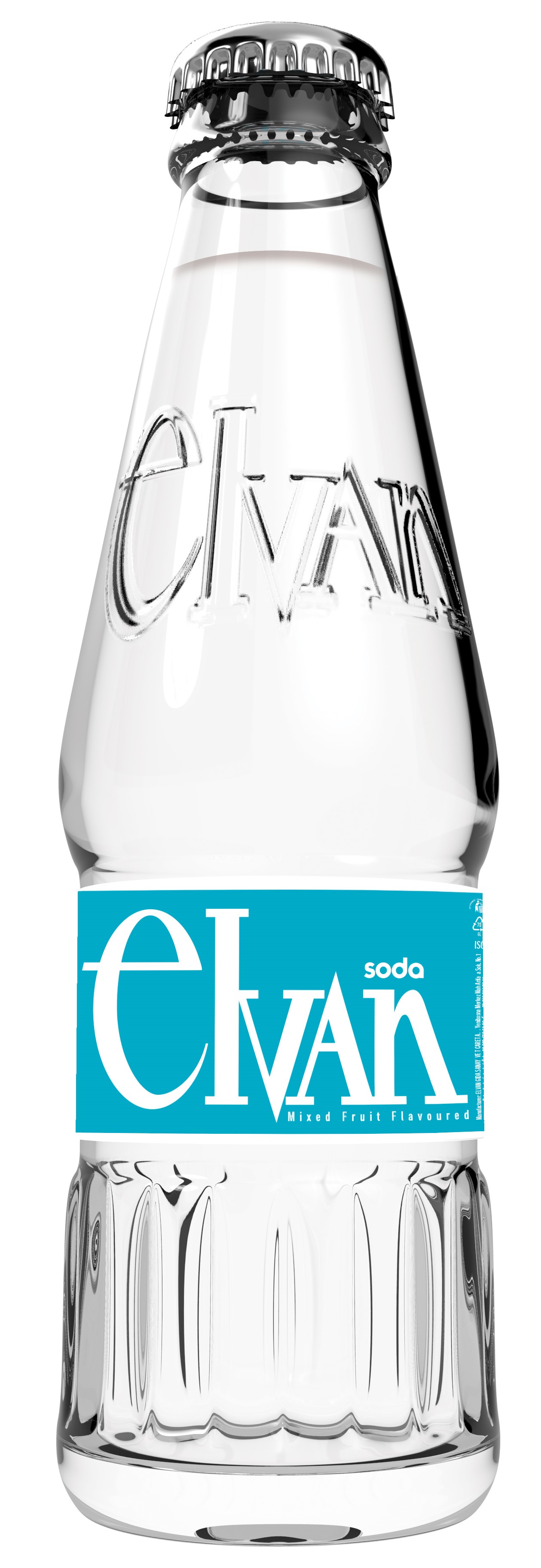 Elvan Karışık Meyve Aromalı Gazoz 250 Ml. 24 Adet (1 Koli Cam Şişe)