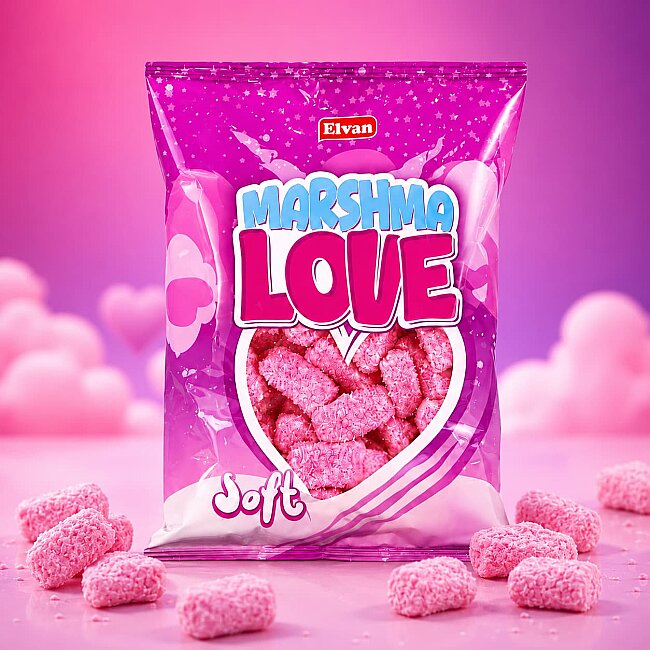 Elvan Marshmalove Çilekli Marshmallow 300 Gr. (1 Paket) - 2