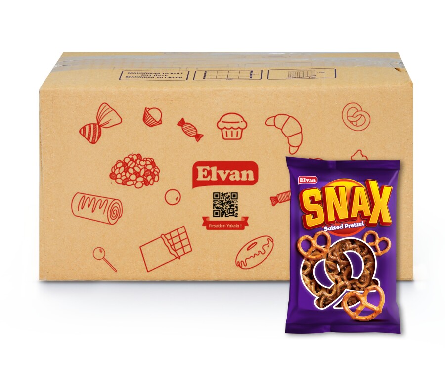 Elvan Snax Pretzel Salt Cracker 200 Gr. 10 Pieces (1 Box) - 2