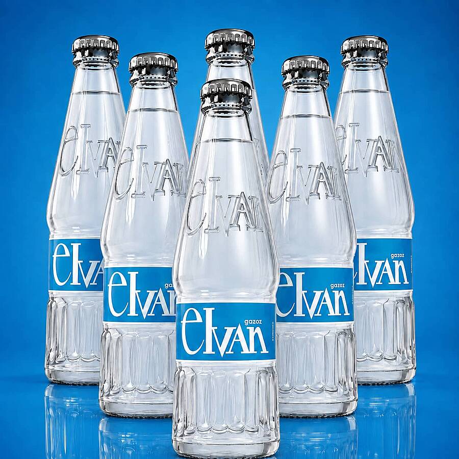 Elvan Soda Mixed Fruit Flavored 250 ml 6 Pack Glass Bottle - 2