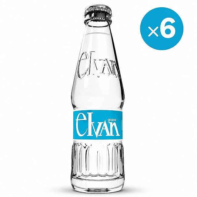 Elvan Soda Mixed Fruit Flavored 250 ml 6 Pack Glass Bottle - Elvan