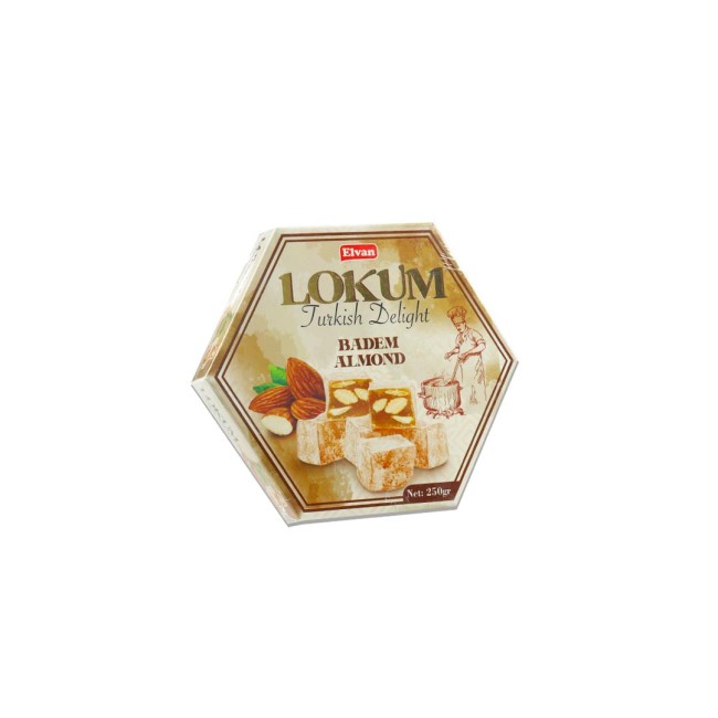 Elvan Almond Turkish Delight 250 Gr. ( 1 package) - Elvan
