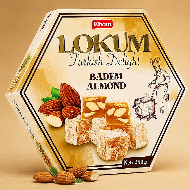 Elvan Almond Turkish Delight 250 Gr. ( 1 package) - 2