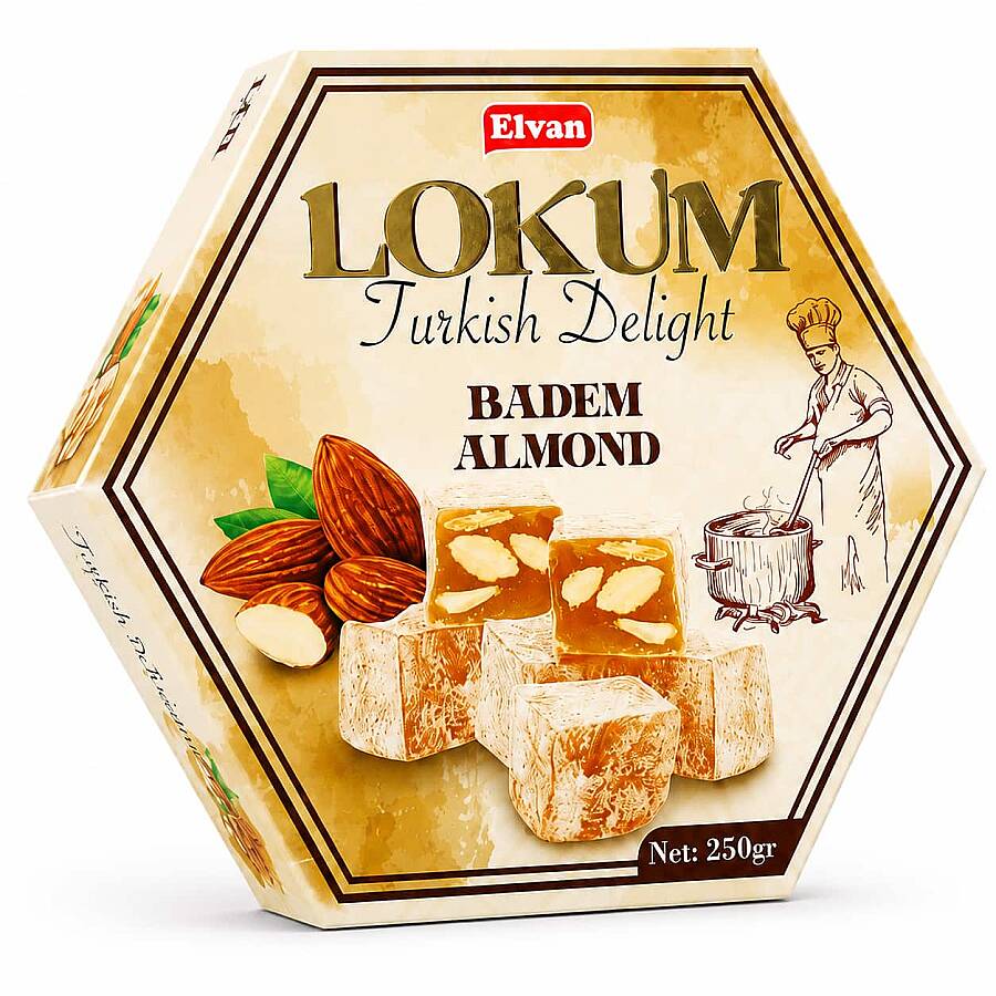 Elvan Almond Turkish Delight 250 Gr. ( 1 package) - 1