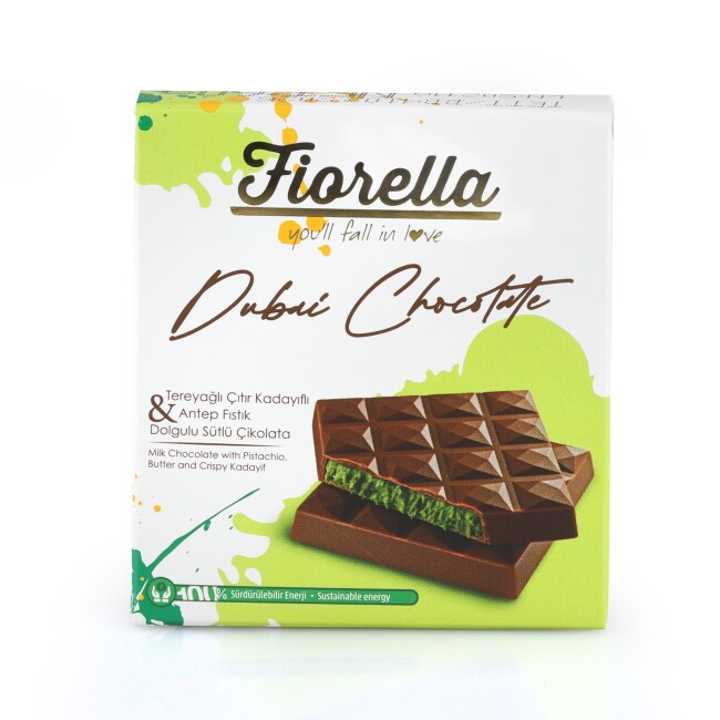 Fiorella Buttery Crunch Kadayıf and Pistachio Filled Milk Chocolate 60g (1 Pack) - 2