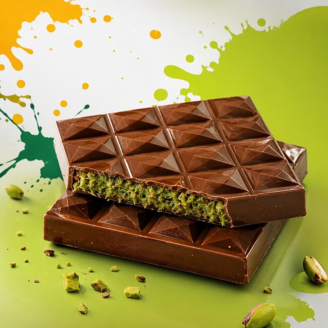 Fiorella Buttery Crunch Kadayıf and Pistachio Filled Milk Chocolate 60g (1 Pack) - 2