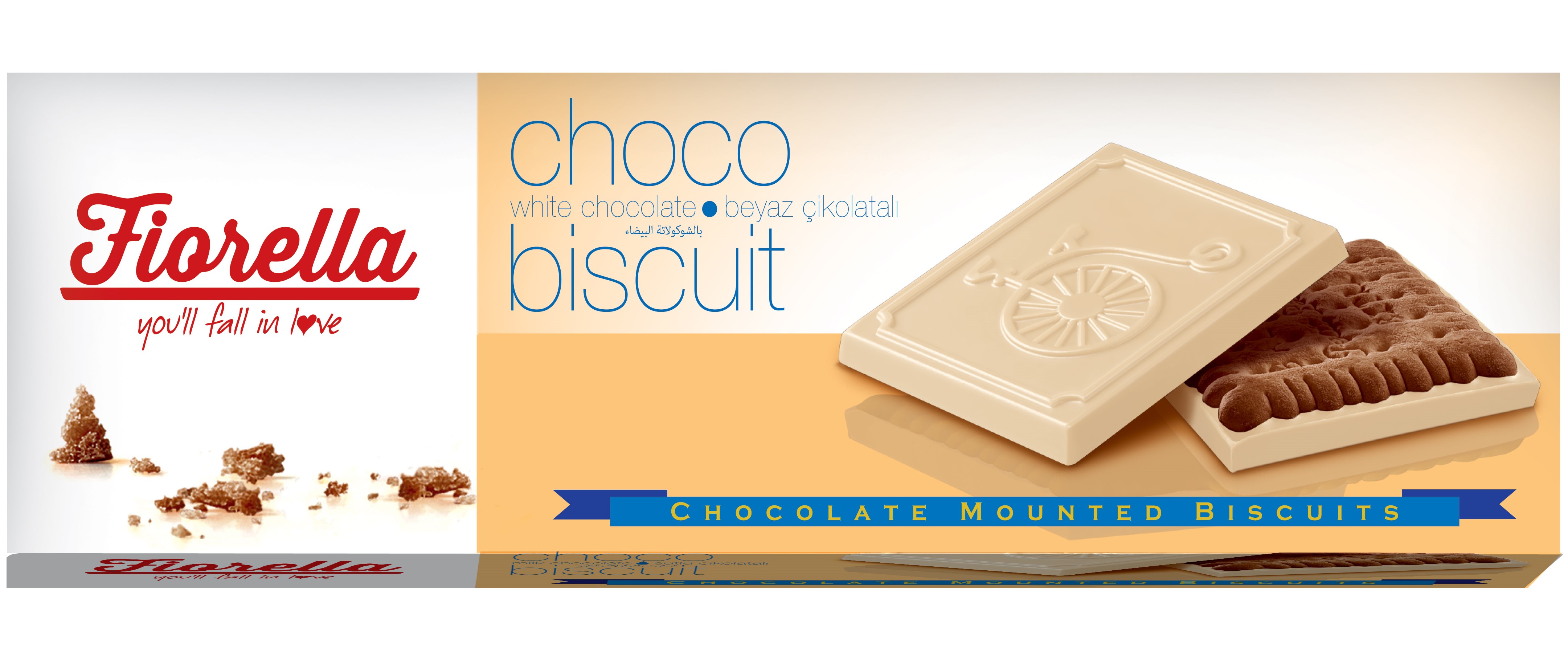Fiorella Chocobiscuit Beyaz Çikolatalı Bisküvi 102GrX6X6 (1 Koli)