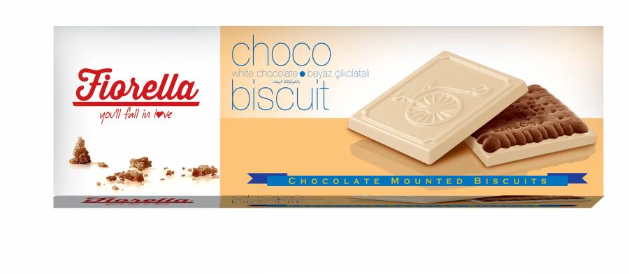 Fiorella Chocobiscuit Beyaz Çikolatalı Kakaolu Bisküvi 102 Gr. 1 Adet - 1