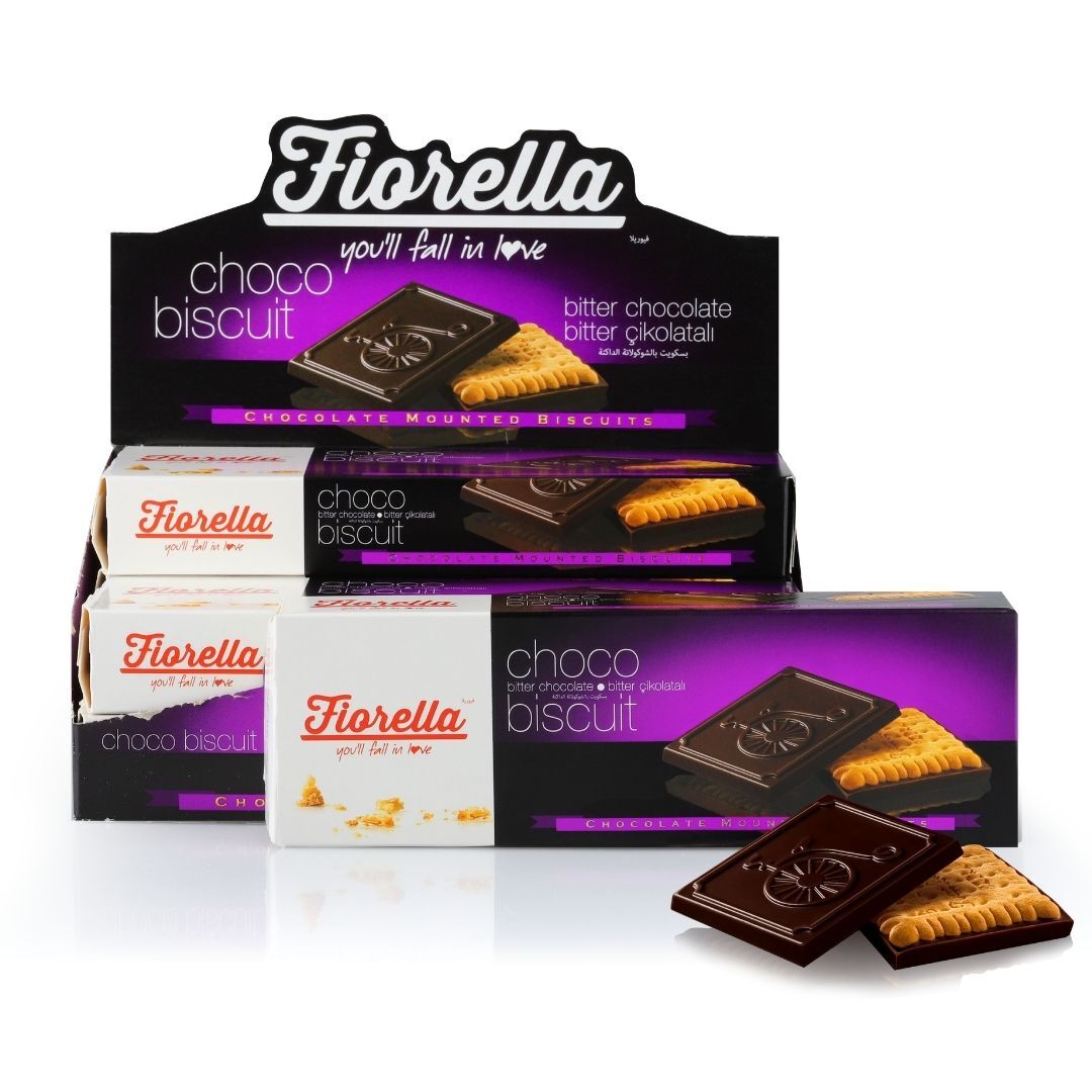Fiorella Chocobiscuit Bitter Çikolatalı Bisküvi 102GrX6X6 (1 Koli)