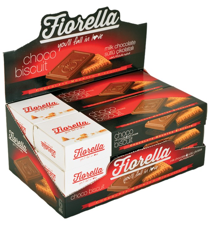 Fiorella Chocobiscuit Sütlü Çikolatalı Bisküvi 102GrX6X6 (1 Koli)