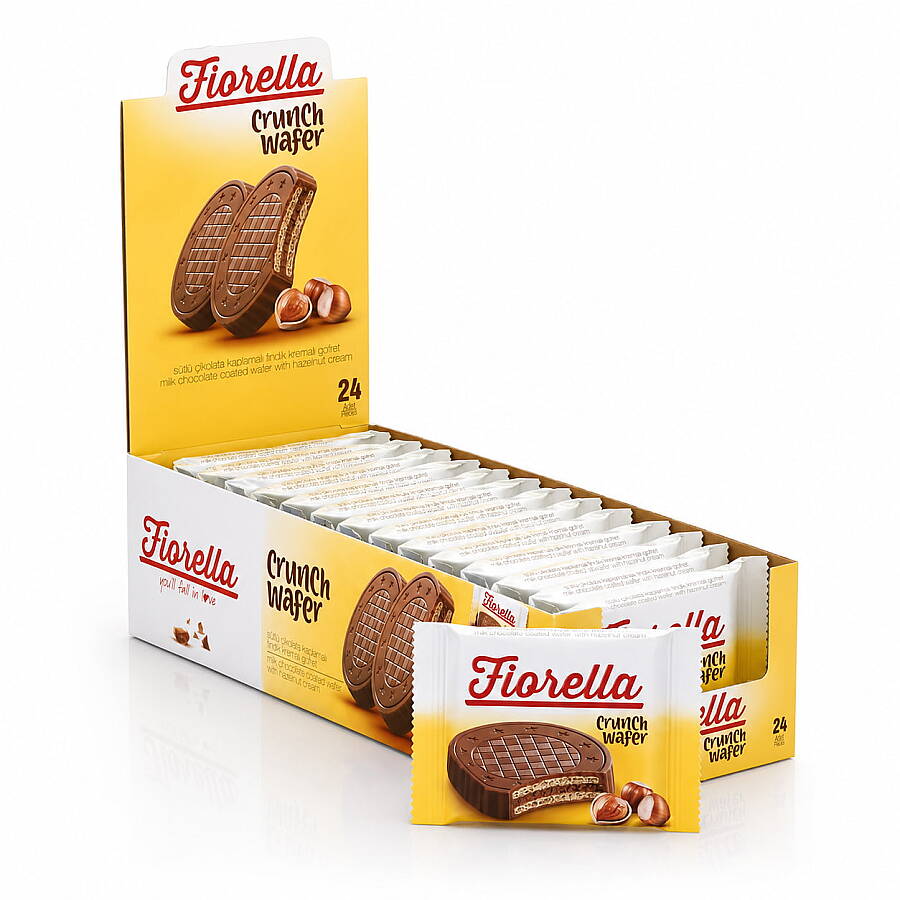 Fiorella Crunch Chocolate Wafer 20 Gr. 24 pcs (1 Box) - 1