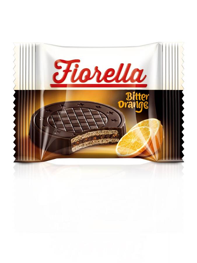 Fiorella Crunch Dark Chocolate Orange Cream Wafer 20 Grams 24 pieces (1 Package) - 2