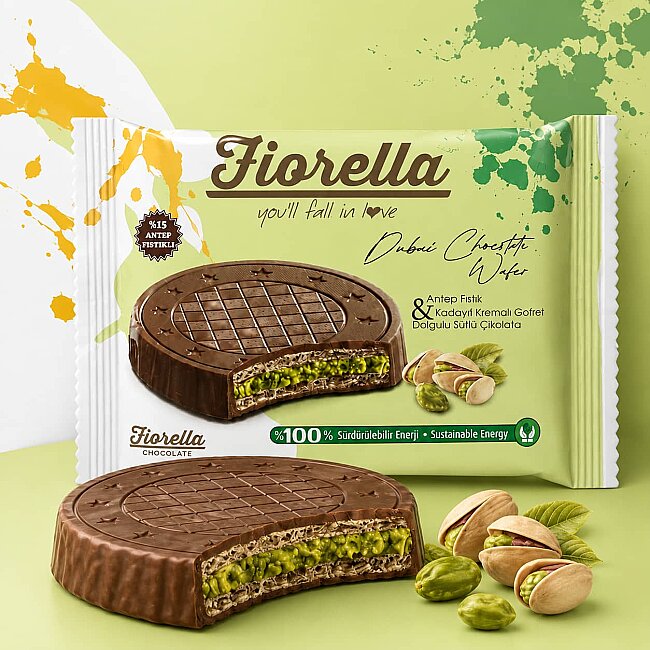 Fiorella Crunch Dubai Çikolatalı Gofret 20 Gr. 24 Adet (1 Kutu) - 3