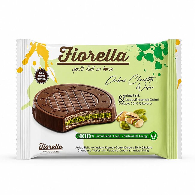 Fiorella Crunch Dubai Çikolatalı Gofret 20 Gr. 24 Adet (1 Kutu) - 2