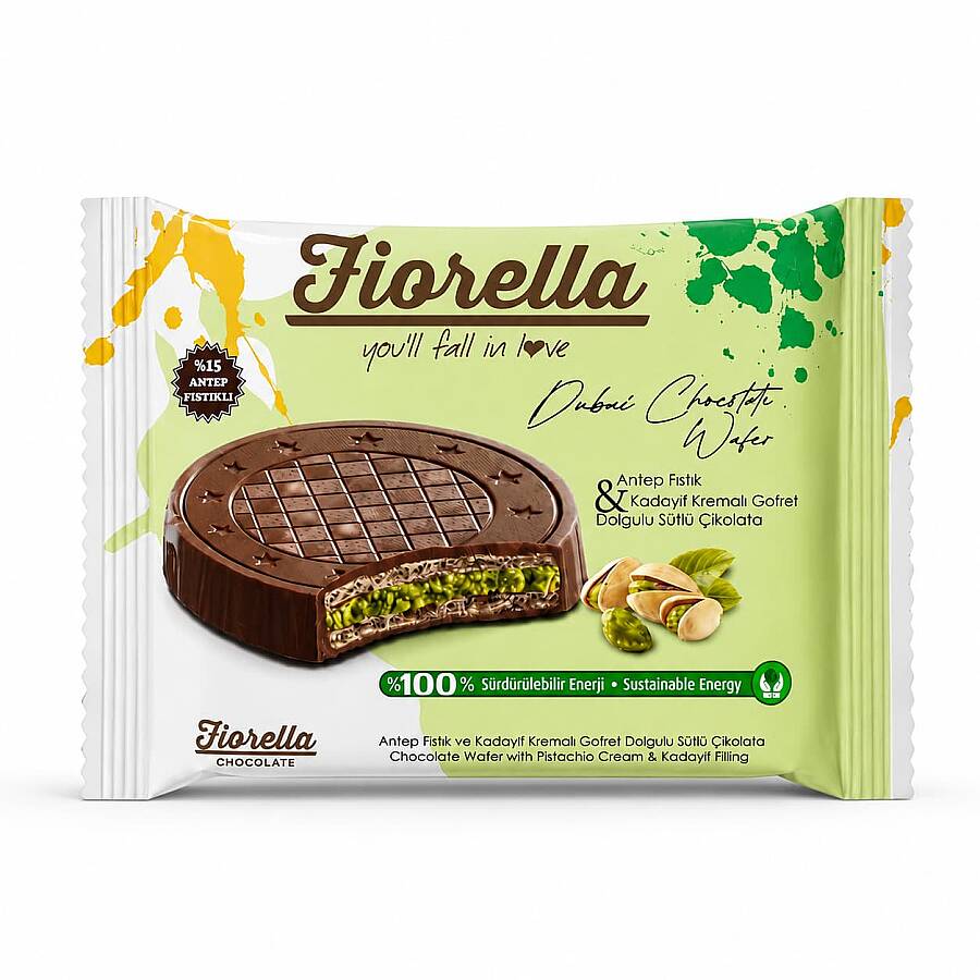 Fiorella Crunch Dubai Çikolatalı Gofret 20 Gr. 24 Adet (1 Kutu) - 2