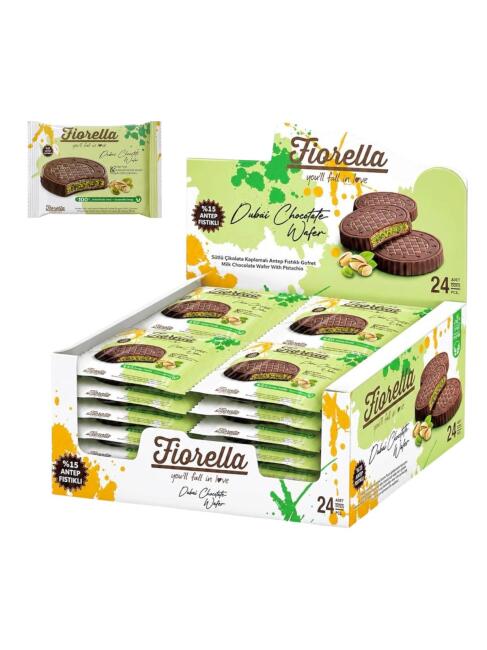 Fiorella Crunch Dubai Çikolatalı Gofret 20 Gr. 24 Adet (1 Kutu) - Fiorella