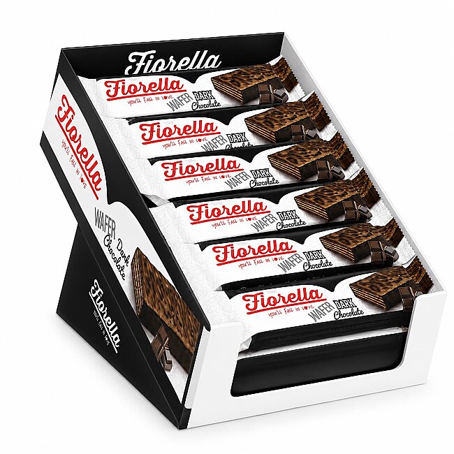 Fiorella Dark Chocolate Coated Wafer 26 grams 24 Pieces (1 Box) - 1