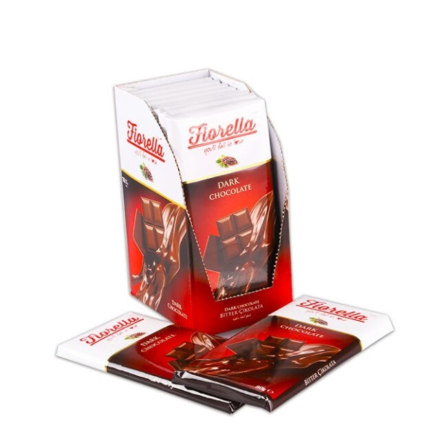 Fiorella Dark Tablet Chocolate 80 Gr. 10 pcs (1 Box) - Fiorella