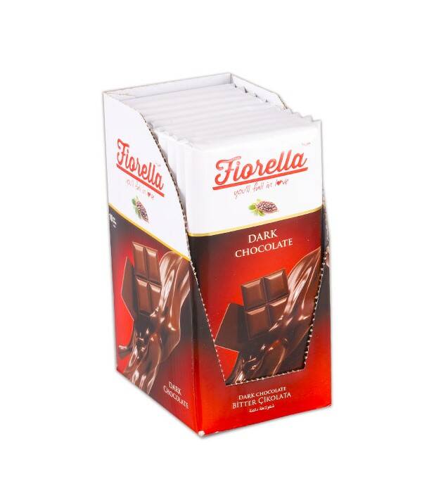 Fiorella Dark Tablet Chocolate 80 Gr. 10 pcs (1 Box) - 3