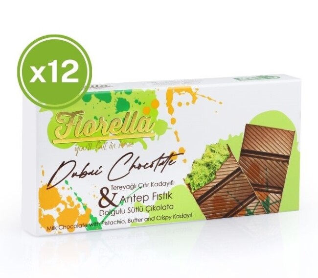 Fiorella Dubai Çikolatası 200 Gr. 12 Adet (1 Koli) - Fiorella