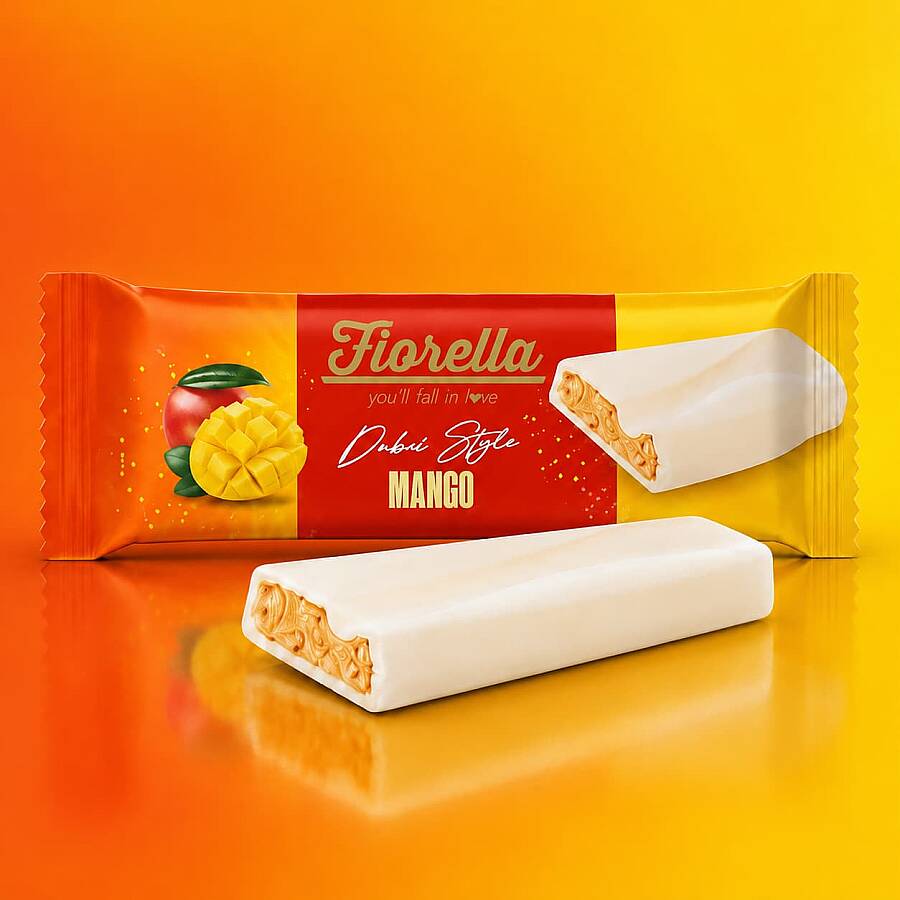 Fiorella Dubai Mangolu Pirinç Patlaklı Beyaz Çikolata 30 Gram 24 Adet (1 Kutu) - 3