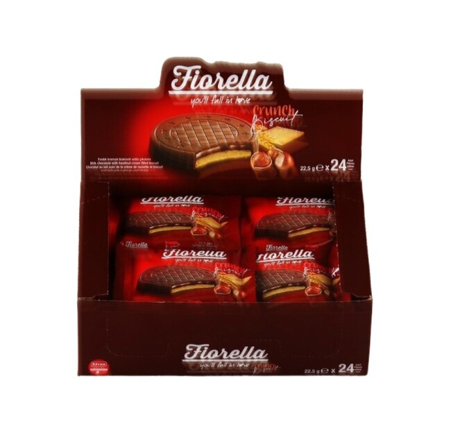 Fiorella Hazelnut Cream Chocolate Biscuit 22.5 Gram 24s (1 Box) - 3