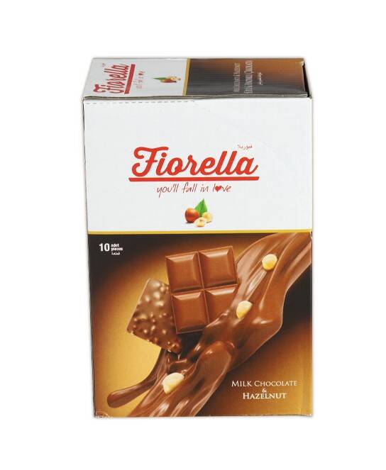 Fiorella Hazelnut Tablet Chocolate 80 Gr. 10 pcs (1 Box) - 4