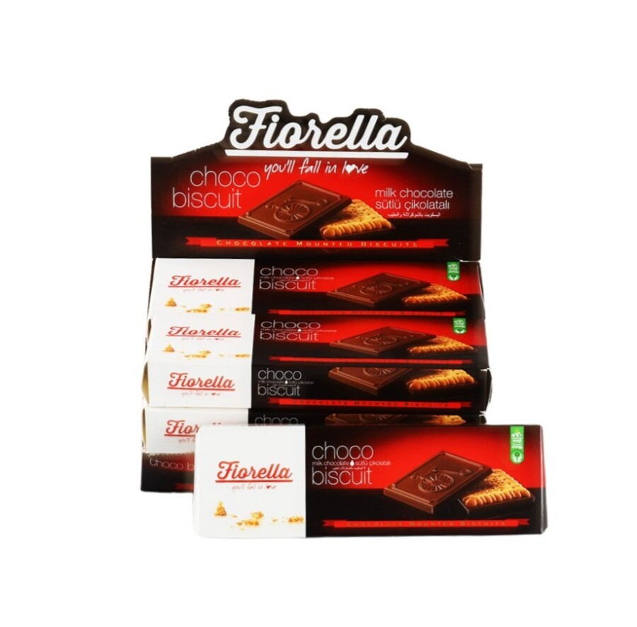Fiorella Chocobiscuit Sütlü Çikolatalı Bisküvi 102 Gr. 6 Adet (1 Kutu) - 1