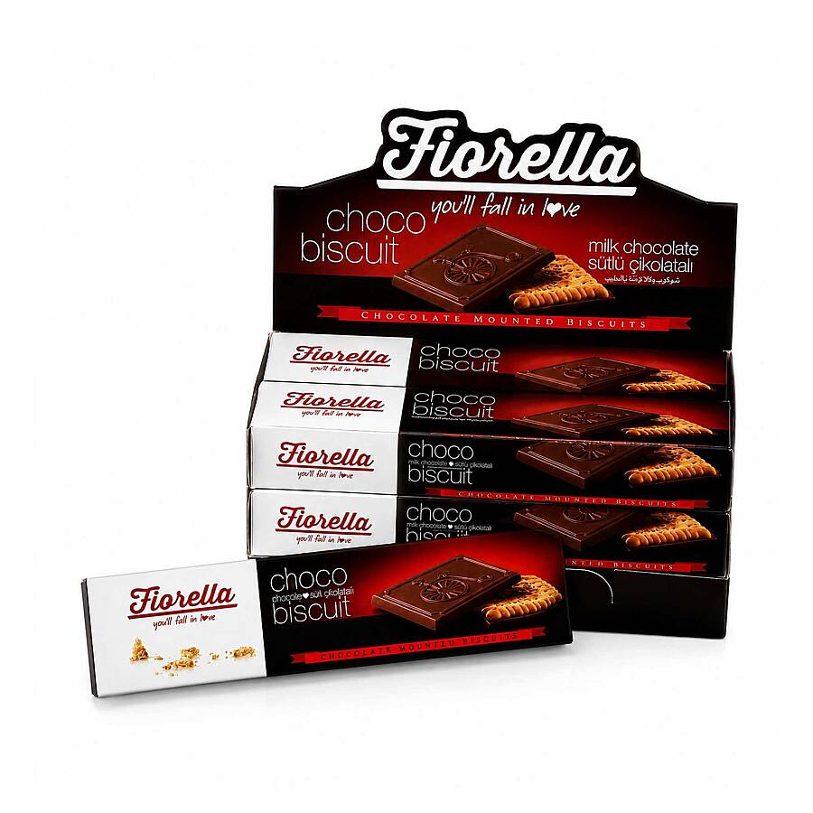 Fiorella Chocobiscuit Sütlü Çikolatalı Bisküvi 102 Gr. 6 Adet (1 Kutu) - 1
