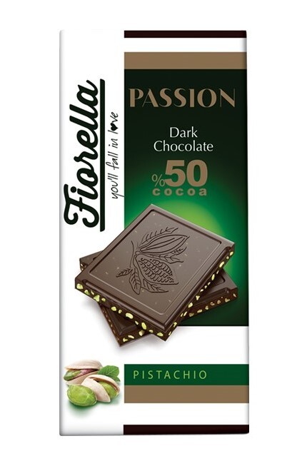 Fiorella Passion Pistachio Bitter Tablet Chocolate 100 Gr. 1 Piece - Fiorella