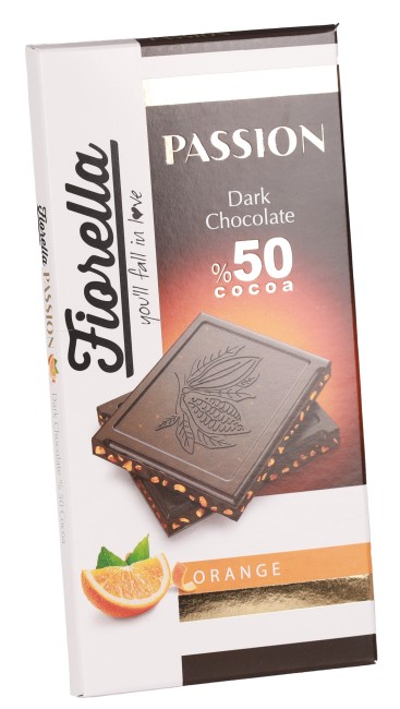 Fiorella - Fiorella Passion Portakallı Bitter Tablet Çikolata 100 Gr. 1 Adet