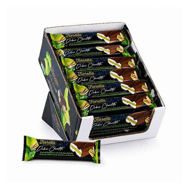 Fiorella Sütlü Çikolatalı Marshmallowlu Dubai Bar 32 Gr. 24 Adet (1 Kutu) - Fiorella