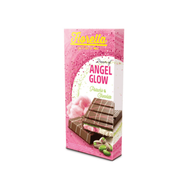 Fiorella Turkish Delight Filled Pistachio Tablet Chocolate 150g (1 Pack) - Fiorella