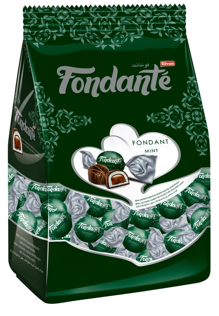 Fondante Chocolate Filled with Mint 1000 Gr. (1 Bag) - Fondante