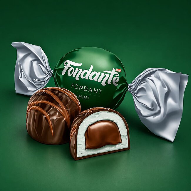 Fondante Chocolate Filled with Mint 500 Gr. (1 Bag) - 2